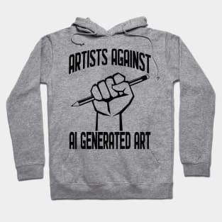 Artists Against AI Generated Art Hoodie